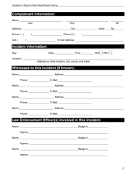 Racial or Bias-Based Policing Complaint Form - Kansas, Page 2