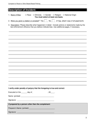 Racial or Bias-Based Policing Complaint Form - Kansas, Page 3