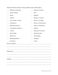 Physical Therapist Evaluation Form, Page 4
