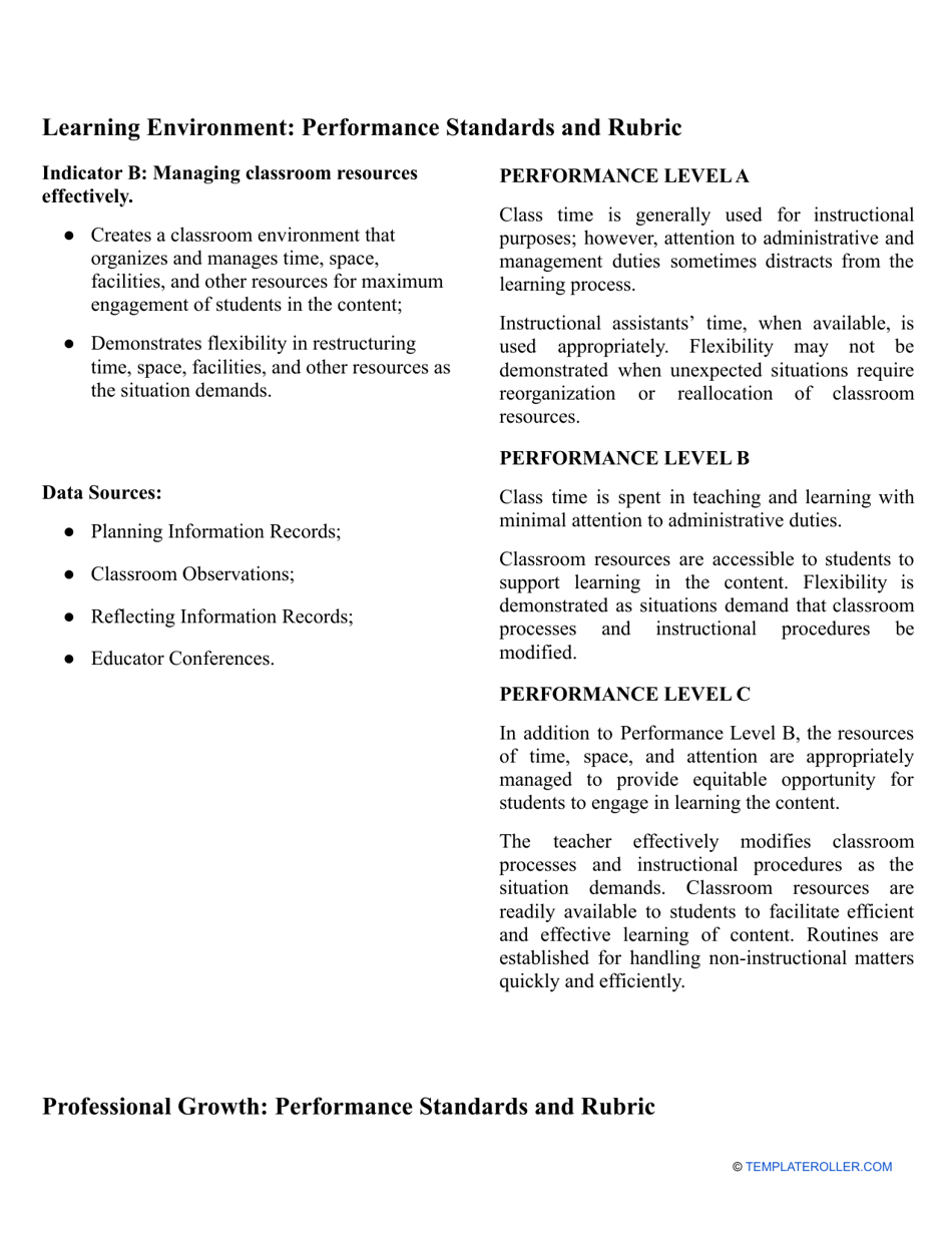 Teacher Evaluation Form for Administrators, Page 10