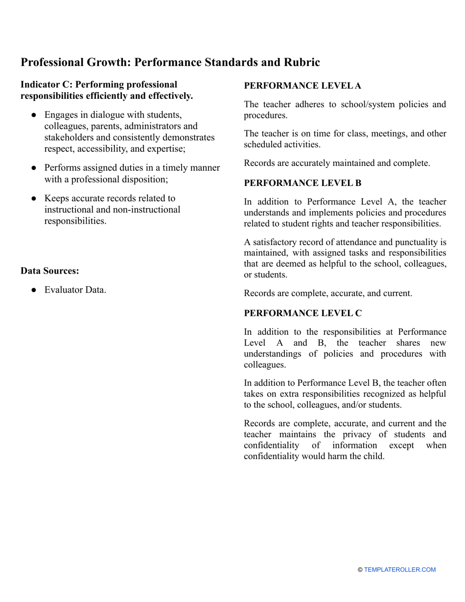 Teacher Evaluation Form for Administrators, Page 13
