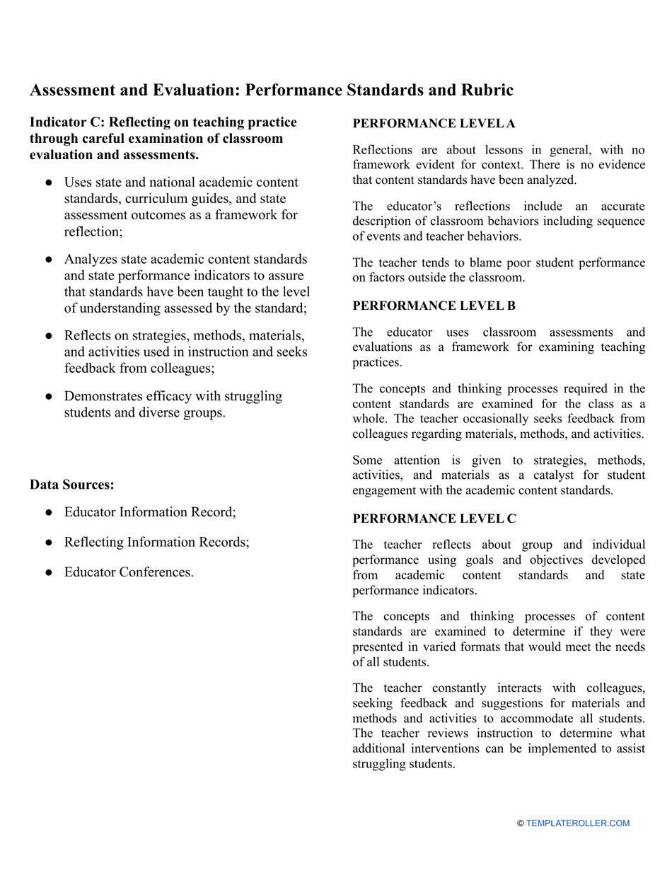Teacher Evaluation Form for Administrators, Page 8