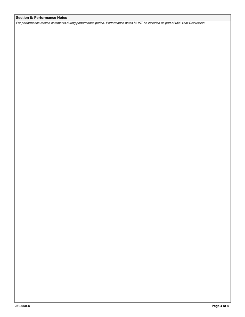 Form JF-0050-D Merit Based Compensation (Mbc) Employee Performance Report (Epr) for Locally Employed Staff, Page 6