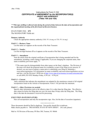 Form C-102 Certificate of Amendment to the Certificate of Incorporation by the Incorporator(S) (For Use by Domestic Profit and Nonprofit Corporations) - New Jersey, Page 2