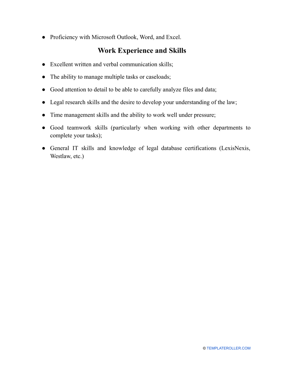 Sample Paralegal Job Description Fill Out Sign Online And Download   Page 2 Thumb 950 