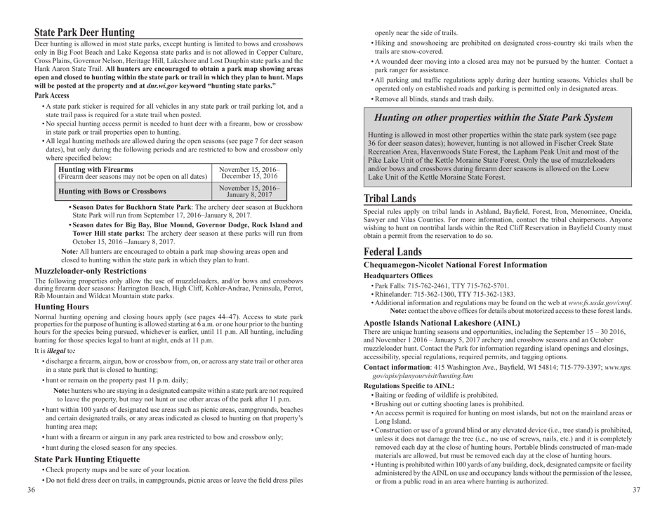 Form PUB-WM-431 Deer Hunting Regulations - Wisconsin, Page 19