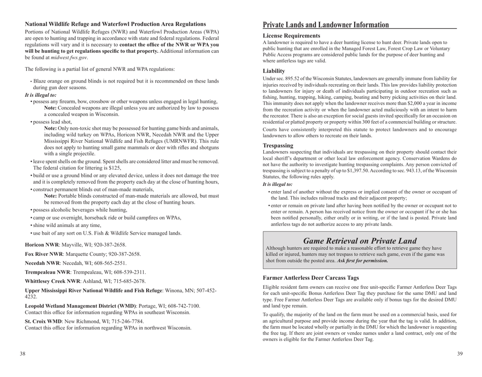 Form PUB-WM-431 Deer Hunting Regulations - Wisconsin, Page 20