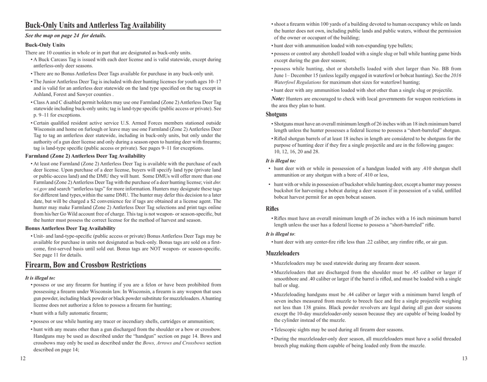 Form PUB-WM-431 Deer Hunting Regulations - Wisconsin, Page 7