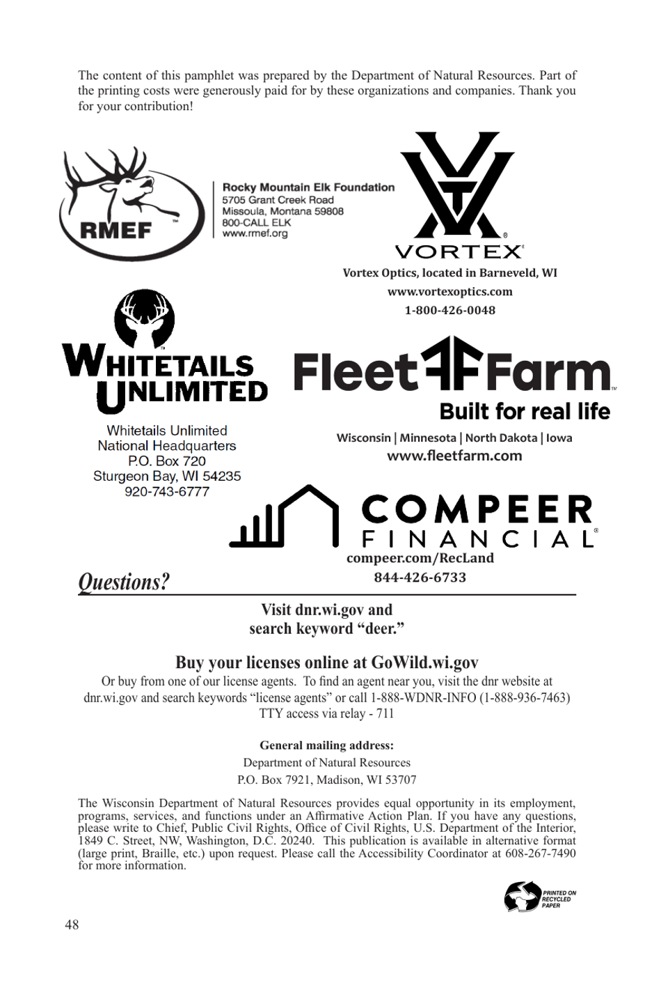 Form PUB-WM-431 Deer Hunting Regulations - Wisconsin, Page 49