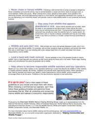 Marine Wildlife Viewing Guidelines, Page 2