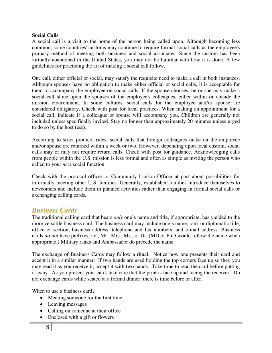 Protocol for the Modern Diplomat, Page 11