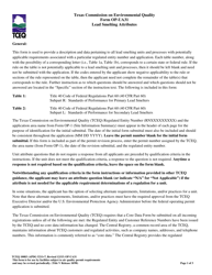 Form OP-UA31 (TCEQ-10083) Lead Smelting Attributes - Texas