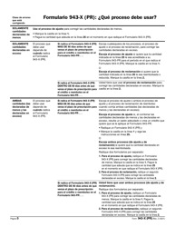 IRS Formulario 943-X (PR) Ajuste a La Declaracion Federal Anual Del Patrono De Empleados Agricolas O Reclamacion De Reembolso (Puerto Rican Spanish), Page 5