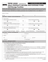 Instructions for Real Property Income and Expense Form for Self-storage Facilities - New York City, Page 13