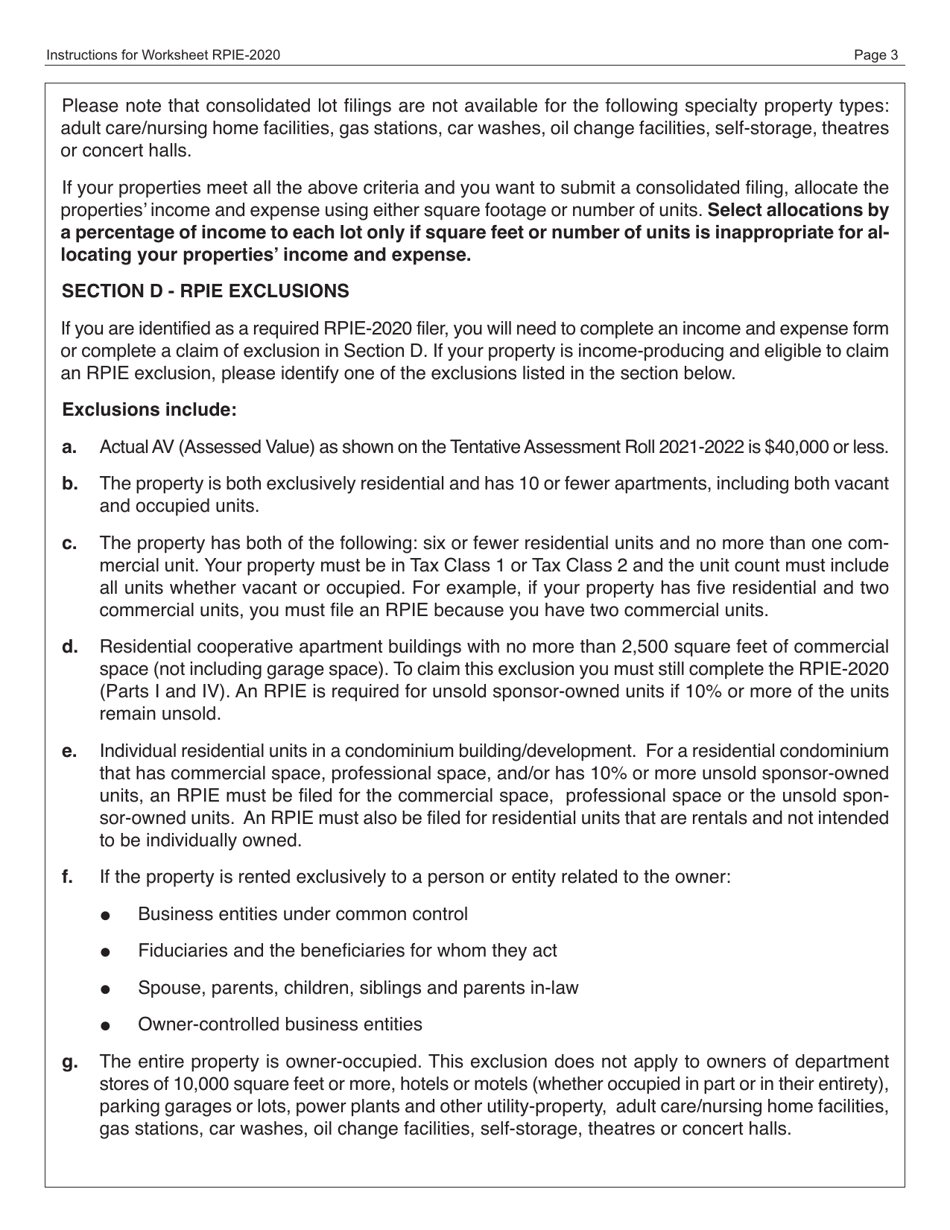 Download Instructions for Real Property and Expense Form PDF, 2020 Templateroller