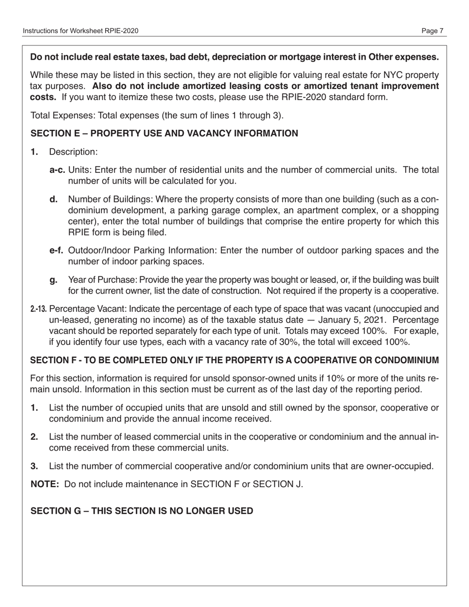 Download Instructions for Real Property and Expense Form PDF, 2020 Templateroller