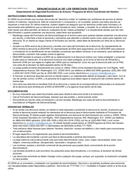 Formulario HRP-1014A-S Denuncia Y Queja De Los Derechos Civiles De Usda - Arizona (Spanish), Page 2