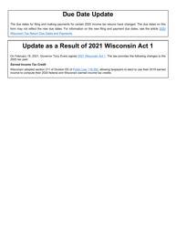 Form 1 &quot;Wisconsin Income Tax&quot; - Wisconsin, 2020