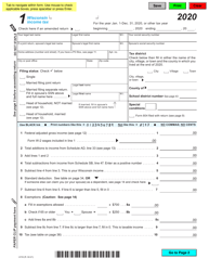 Form 1 Wisconsin Income Tax - Wisconsin, Page 2