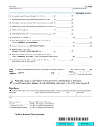 Form 1 Wisconsin Income Tax - Wisconsin, Page 4