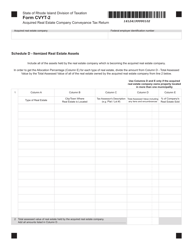 Form CVYT-2 Acquired Real Estate Company Conveyance Tax Return - Rhode Island, Page 2