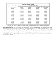 Form CBT-150 Estimated Tax Worksheet for Taxpayers With Gross Receipts Less Than $50,000,000 in the Prior Privilege Period - New Jersey, Page 2