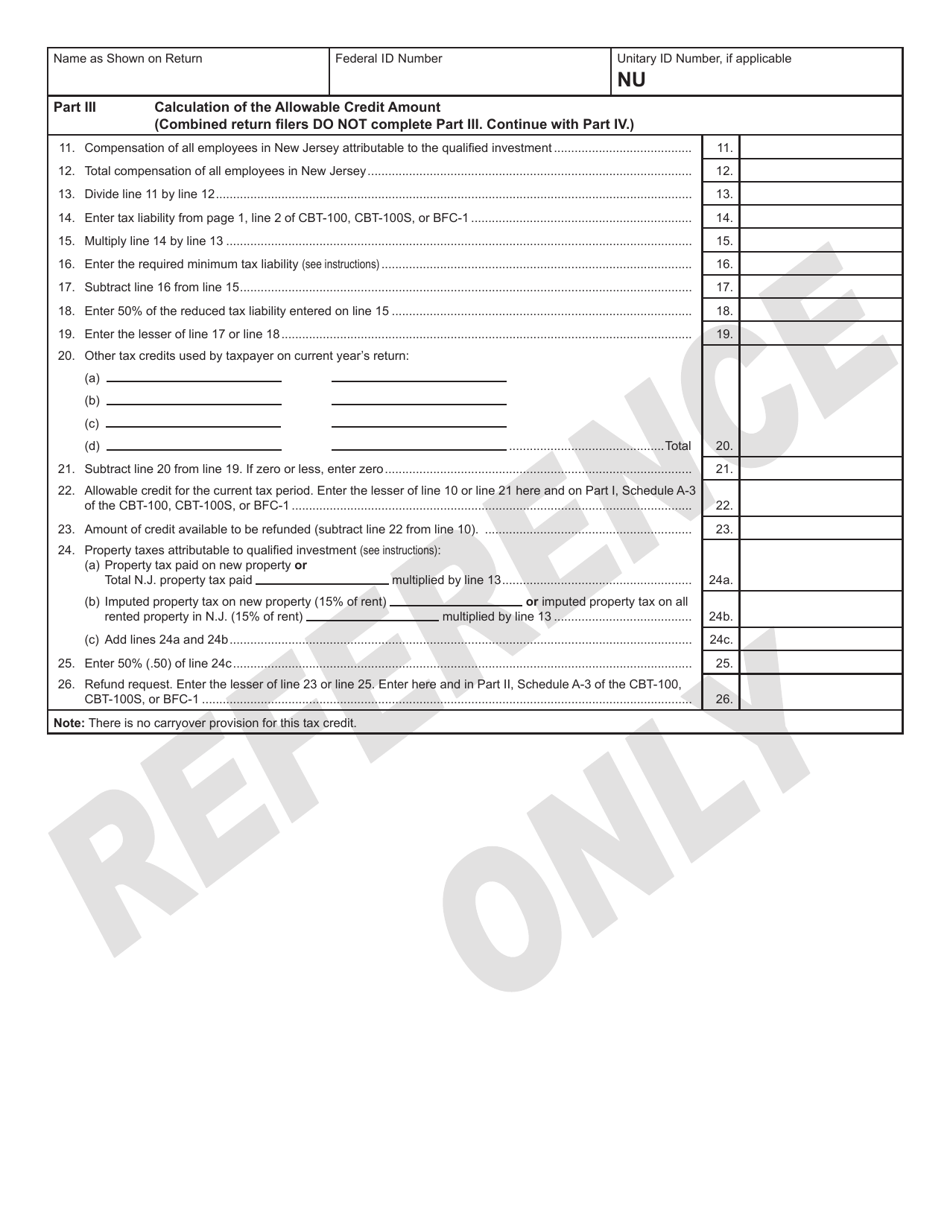 Form 304 New Jobs Investment Tax Credit - New Jersey, Page 2