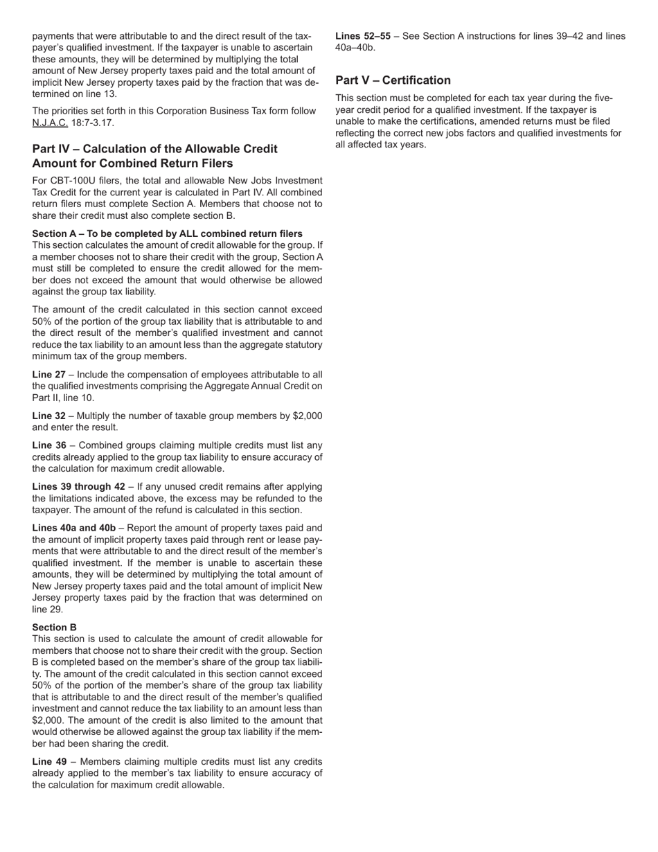 Form 304 New Jobs Investment Tax Credit - New Jersey, Page 7
