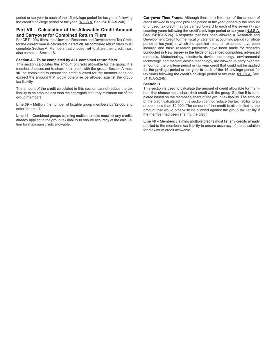 Form 306 Research and Development Tax Credit - New Jersey, Page 6