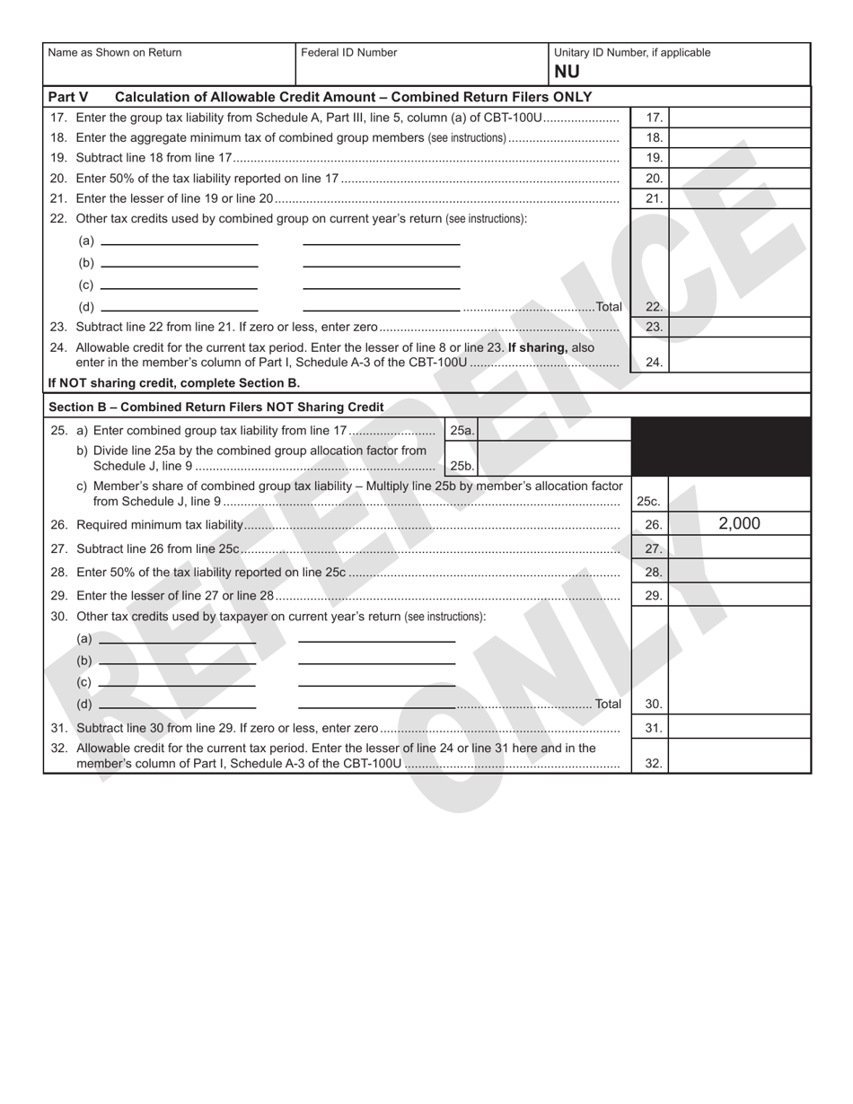 Form 312 Effluent Equipment Tax Credit - New Jersey, Page 2