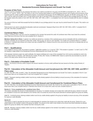 Form 323 Residential Economic Redevelopment and Growth Tax Credit - New Jersey, Page 3