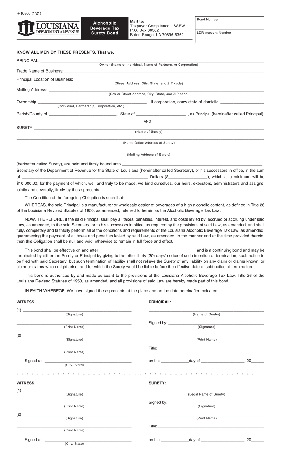 Form R10300 Fill Out, Sign Online and Download Fillable PDF