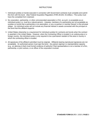 Form SF-28 Affidavit of Individual Surety, Page 3