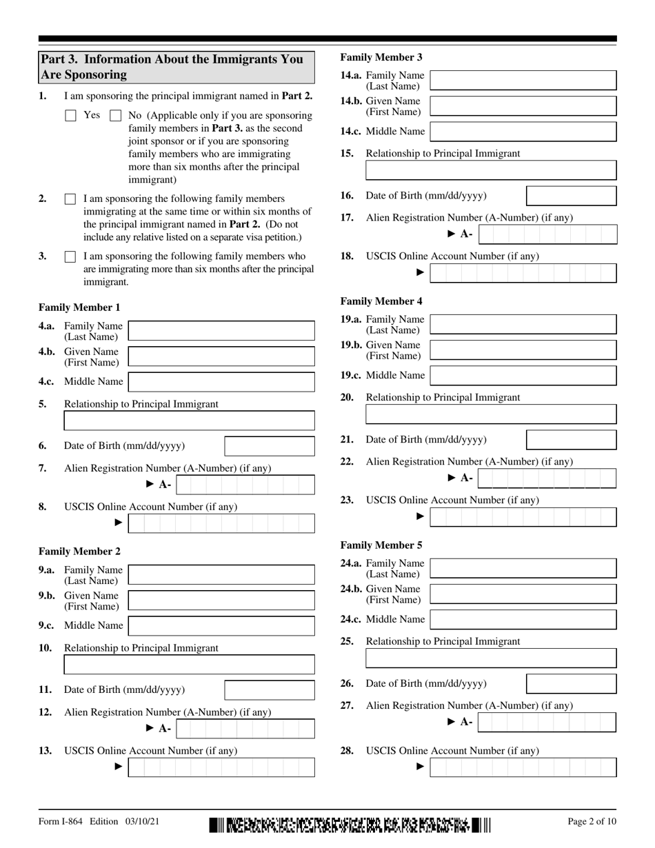 USCIS Form I 864 Download Fillable PDF Or Fill Online Affidavit Of uscis-form-i-864-download-fillable-pdf-or-fill-online-affidavit-of
