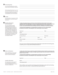 Form TCS Notice of Termination Cover Sheet, Page 4