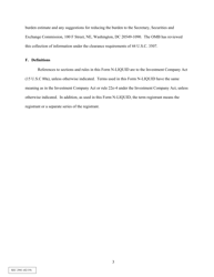 SEC Form 2941 (N-LIQUID) Current Report Open-End Management Investment Company Liquidity, Page 3