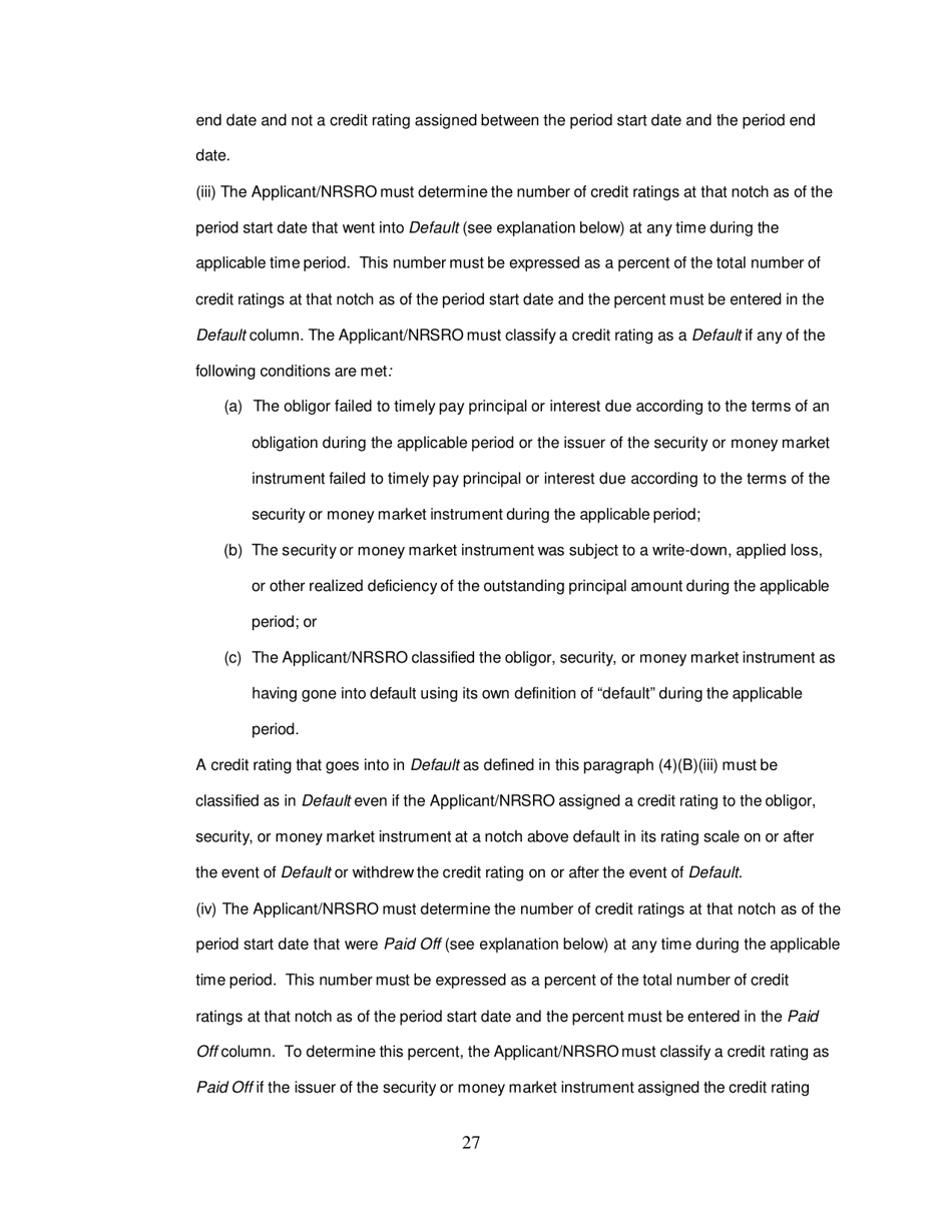 SEC Form 1541 (NRSRO) Application for Registration as a Nationally Recognized Statistical Rating Organization (Nrsro), Page 27