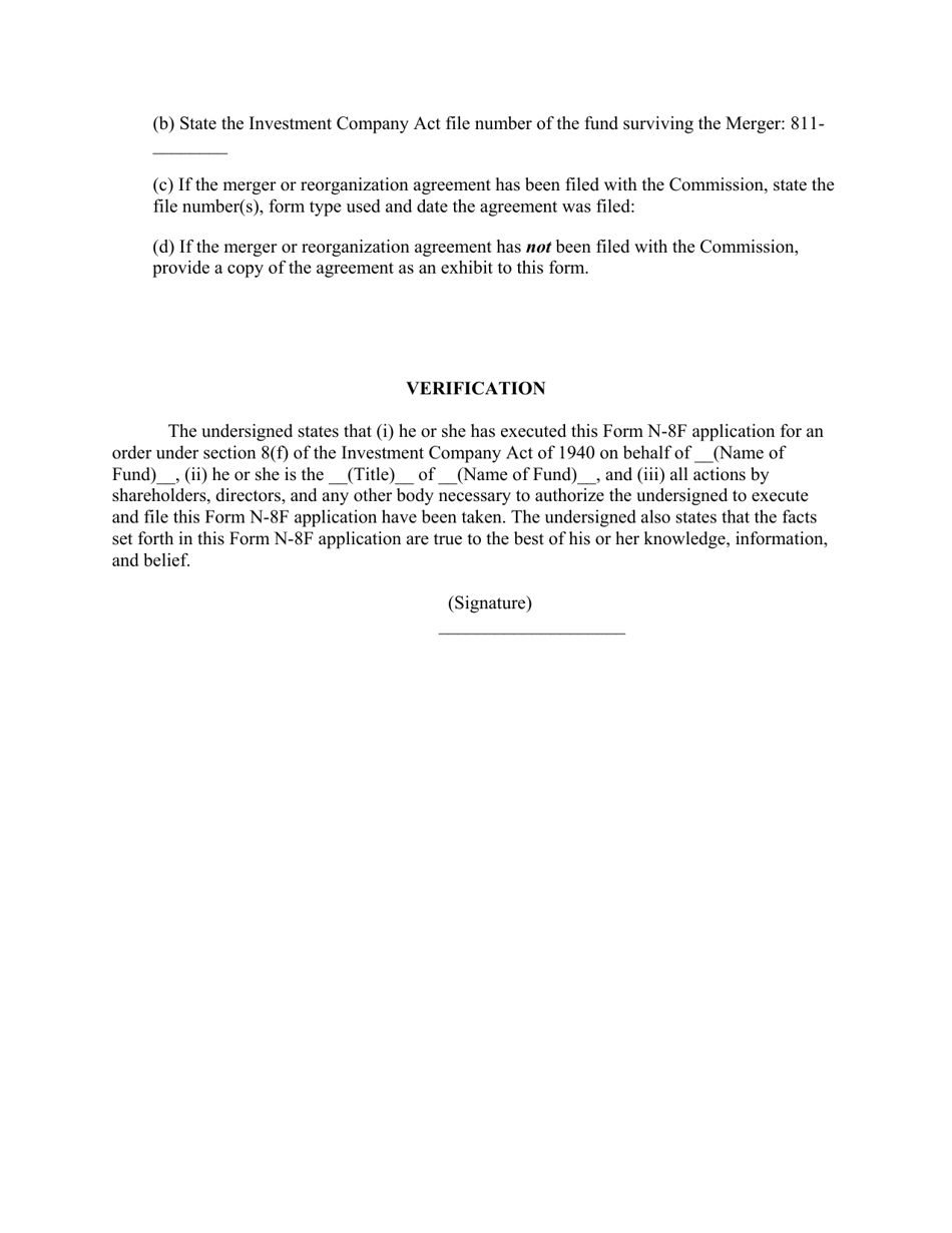 SEC Form 1691 (N-8F) Application for Deregistration of Certain Registered Investment Companies, Page 7