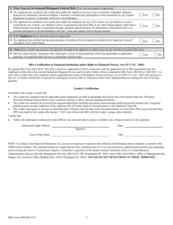 SBA Form 2484-SD PPP Second Draw Lender Application Form, Page 3