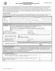 SBA Form 2484 Lender&#039;s Application - Paycheck Protection Program Loan Guaranty