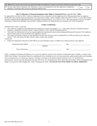 SBA Form 2484 Lender&#039;s Application - Paycheck Protection Program Loan Guaranty, Page 3