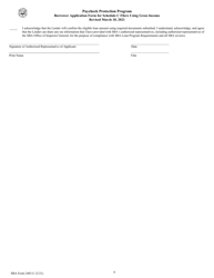 SBA Form 2483-C Borrower Application Form for Schedule C Filers Using Gross Income, Page 4