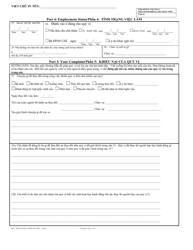 Form RCI1 Retaliation Complaint - California (Vietnamese), Page 2