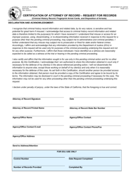 Form BCIA8700 Certification of Attorney of Record - Request for Records - California, Page 2