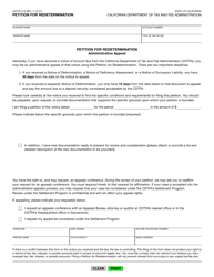 Form CDTFA-416 Petition for Redetermination - California, Page 2