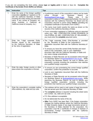 Form SURC Certificate of Surrender - Foreign Qualified Corporation Only - California, Page 3