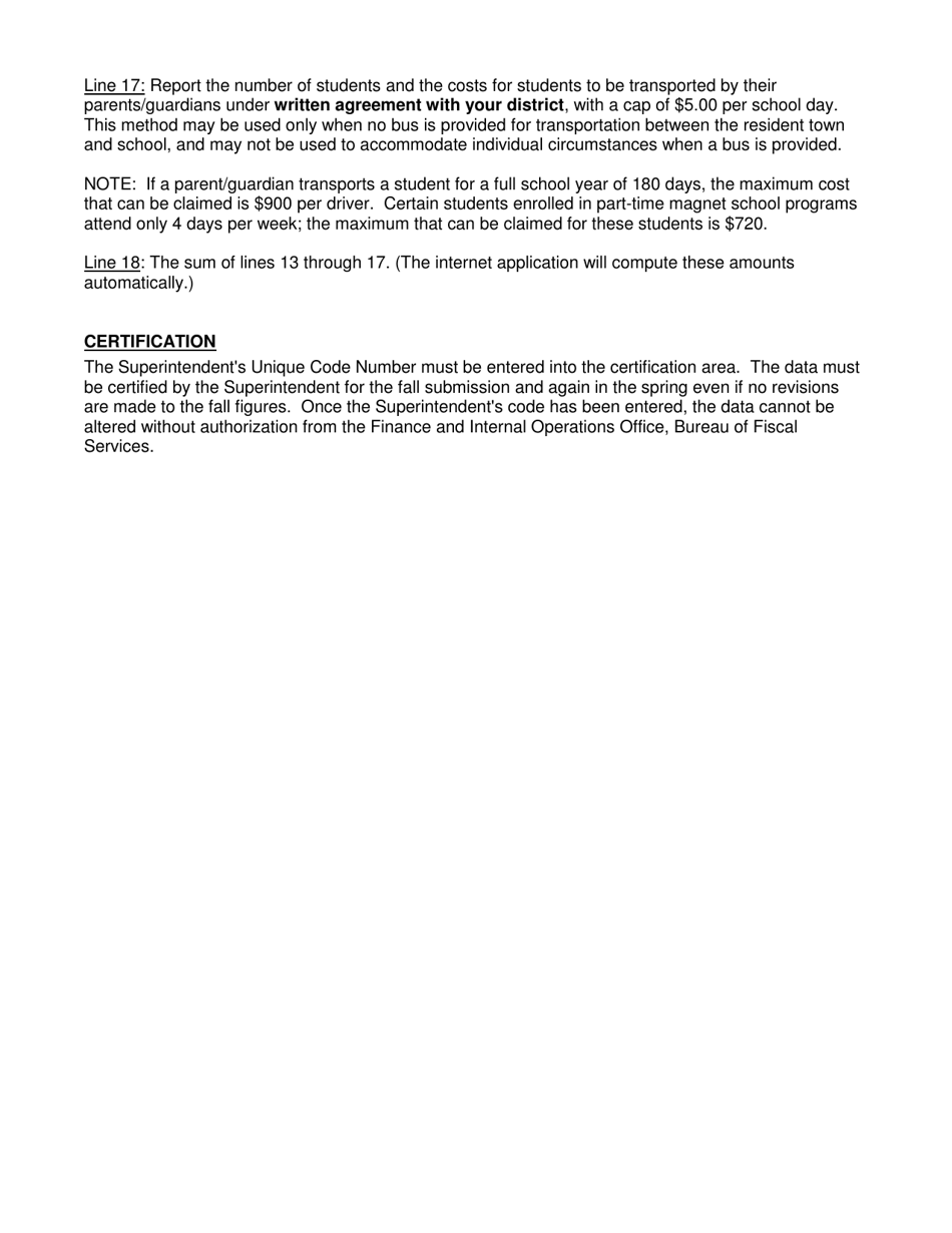 Instructions for Form ED021 Out-Of-Town Magnet School Transportation Grant Application - Connecticut, Page 3
