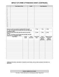 Impact of Crime Attendance Sheet - Florida, Page 2