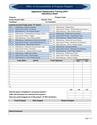 Document preview: Aggression Replacement Training (Art) Attendance Sheet - Florida