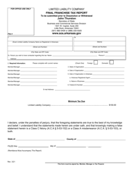 Limited Liability Company Final Franchise Tax Report - Arkansas, Page 2